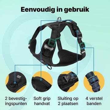 2dekans | Jake and Jacky Hondentuigje - Anti-Trek Tuig -, Dieren en Toebehoren, Ophalen of Verzenden, Zo goed als nieuw
