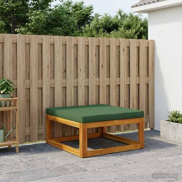 vidaXL Modulaire voetensteun met kussens Massief Acaciahout, Verzenden, Nieuw