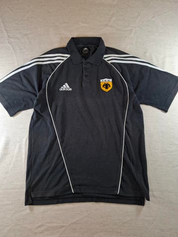 Adidas AEK Athene polo maat L zwart, Maat 52/54 (L), Verzenden, Zwart, Zo goed als nieuw