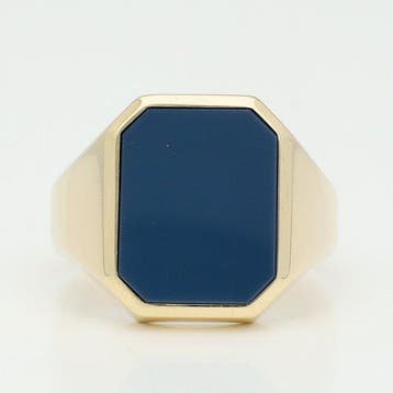 Ring - 14 karaat Geel goud - Lagensteen, Nieuw