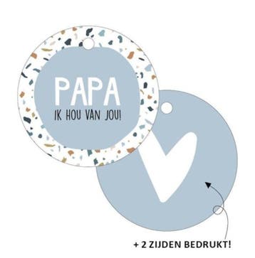 3x Cadeaulabel  Terrazzo  Papa (Per 3 stuks, Cadeaulabels), Ophalen of Verzenden, Nieuw