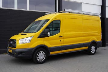 Ford Transit 2.0 TDCI 130PK L3H2 EURO 6, Stof, Gebruikt, Geel, Ford