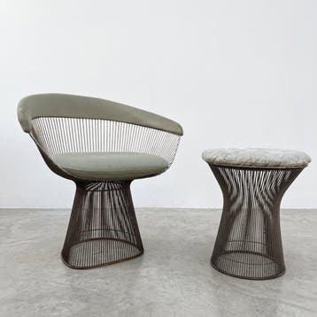Knoll - Warren Platner - Stoel (2) - Fauteuil 1725 - Staal,, Antiek en Kunst