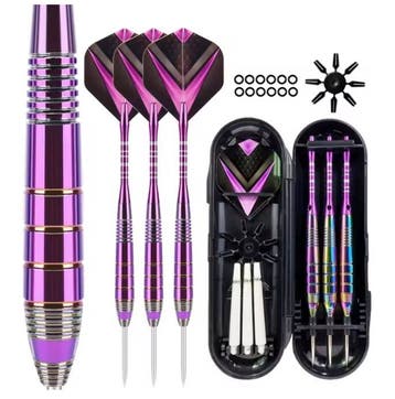 Stalen Dartpijlen 22g Set van 3 met Shafts en Doos, Verzenden, Nieuw