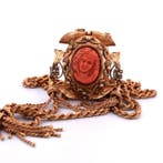 Halsketting - 14 karaat Geel goud Koraal, Sieraden, Tassen en Uiterlijk, Kettingen, Nieuw