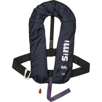 Eval Simi Automatisch Reddingsvest 160N met Rvs Gesp Blauw, Watersport en Boten, Watersportkleding, Ophalen of Verzenden, Nieuw