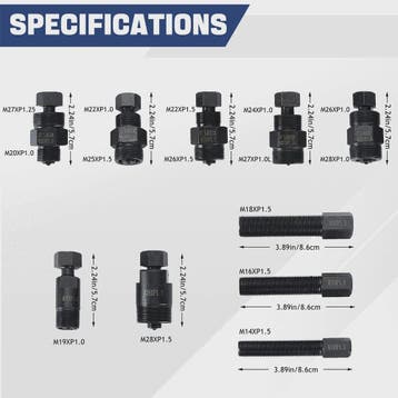 10-delige Vliegwieltrekker Set voor Motor, Quad & Crossmotor, Verzenden