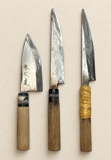 Vintage Sakai () Japanese Chef’s Knives – Set of 3 –