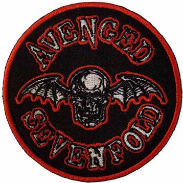 Avenged Sevenfold Deathbat Orange Border Patch off. merch., Ophalen of Verzenden, Nieuw, Kleding