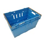 Nestbare Stapelbak, 600x400x360 mm, euronorm, blauw, Gebruikt, 40 tot 60 cm, 50 tot 75 cm, Bak of Kist