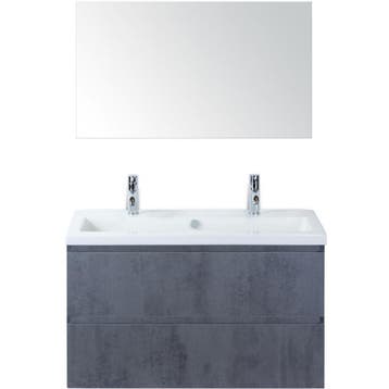 Vogue Badmeubelset 100 cm - Greeplijst in Kleur - Beton, Ophalen of Verzenden, Nieuw