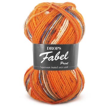 DROPS Fabel Print - 153 texmex - Wol Garen, Hobby en Vrije tijd, Ophalen of Verzenden, Nieuw