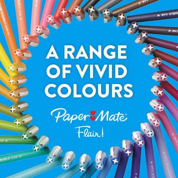 Paper Mate Flair-viltstiften | Medium punt (0,7 mm) | Blauwe, Ophalen of Verzenden, Zo goed als nieuw