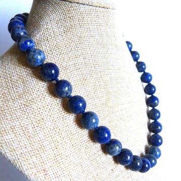 Prachtige Afghaanse lapis lazuli halsketting - 50 cm- 99 g