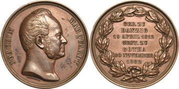 Brons medaille 1882 Sachsen-coburg-gotha medaille, Verzenden