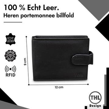 THL Design Leren Portemonnee Heren Afsluitbaar  Nappa Leer, Sieraden, Tassen en Uiterlijk, Portemonnees, Overige merken, Verzenden