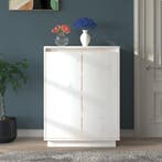 vidaXL Schoenenkast 60x35x80 cm massief grenenhout wit, Verzenden, Nieuw