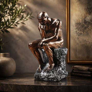Decoratief ornament - Retro “The Thinker” Style Resin