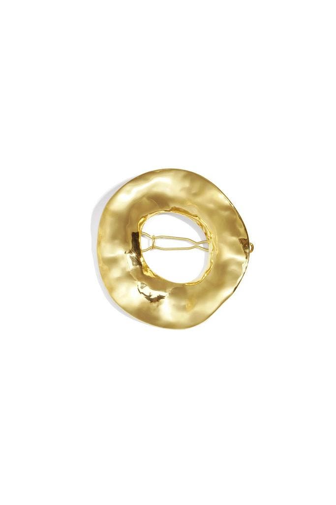 Goudlief Broche haarspeld cirkel organische structuur, Sieraden, Tassen en Uiterlijk, Broches, Zilver, Nieuw, Overige materialen