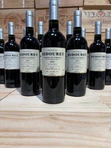 2024 Château de Bedouret - Lalande-de-Pomerol - 12 Flessen, Verzamelen, Nieuw