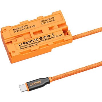 ZGCINE USB-C To NPF Dummy Battery Cable (PD-NPF), Ophalen of Verzenden, Nieuw