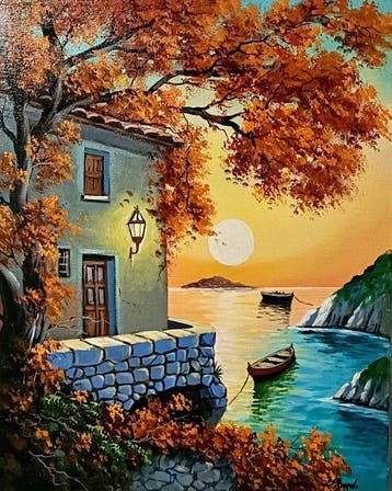 B. Bondi (1987) - Tramonto sul Borgo Marinaro