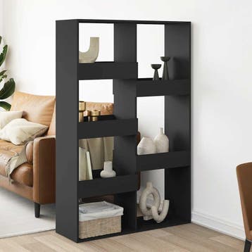 vidaXL Kamerscherm 100x33x155,5 cm bewerkt hout zwart, Minder dan 50 cm, Verzenden, Nieuw, 150 tot 200 cm