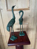 sculptuur, Kraanvogels - 38 cm - Brons