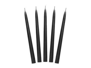 Kaarsen Zwart 24cm (10st), Ophalen of Verzenden, Nieuw