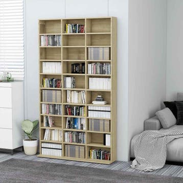vidaXL Cd-kast 102x23x177,5 cm bewerkt hout sonoma, Verzenden, Nieuw