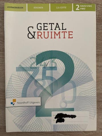 Getal & Ruimte 12e ed havo/vwo leerjaar 2 Rekenkatern, Verzenden, Zo goed als nieuw