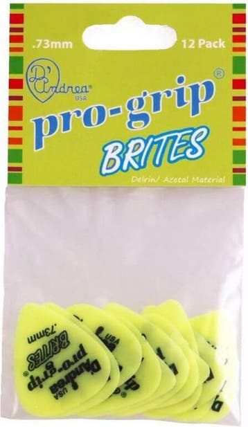 DAndrea - Pro-Grip Brites - plectrum - 0.73 mm - 12-pack, Muziek en Instrumenten, Instrumenten | Toebehoren, Ophalen of Verzenden
