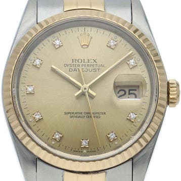 Rolex - Datejust mens watch 10P diamond Overhauled -, Nieuw
