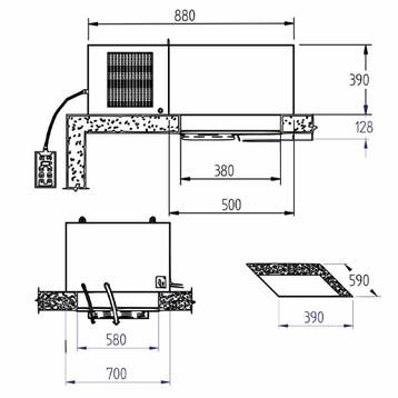 Diamond Plafondunit | 5.8-11.8m³ | -5°C/+5°C | 0.58kW | 230V, Ophalen of Verzenden, Nieuw