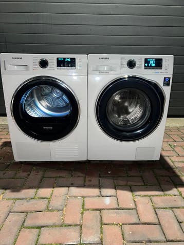 TOPSET! SAMSUNG 8KG WASMACHINE SAMSUNG 8KG WARMTEPOMPDROGER!, Witgoed en Apparatuur, Energieklasse A of zuiniger, 1200 tot 1600 toeren
