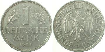 1 Dm Brd 1955d (MuntenenBankbiljetten-Duitslandvanaf1871), Verzenden