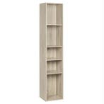 5-Vaks Boekenkast – Smalle Open Kast en Roomdivider 151 cm, Verzenden, Nieuw