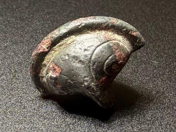 Viking periode Brons Zeldzame pommel (uiteinde van het mes)
