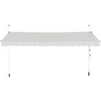 2dekans | coast Intrekbaar Zonnescherm 300x125 cm — Beige,, Ophalen of Verzenden, Zo goed als nieuw