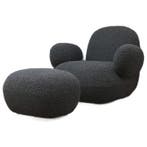 101 Copenhagen Set Toe Fauteuil Flat + Toe Hocker Diep Taupe, Minder dan 75 cm, Nieuw, Ophalen of Verzenden, 75 tot 100 cm