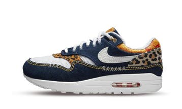 Nike Air Max 1 Premium Denim Leopard, Kleding | Heren, Schoenen, Nieuw