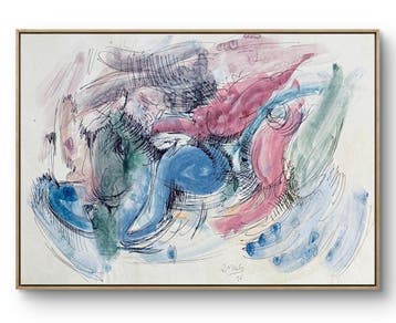 René Mels (1909-1977) - Composition abstraite aquarelle 1975