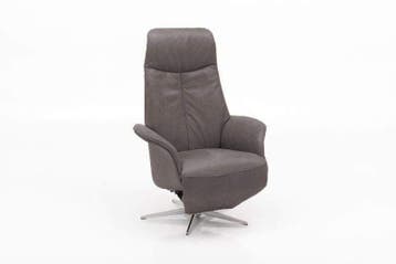 Relaxfauteuil Delfgauw - relaxfauteuils - Taupe, Nieuw, Stof