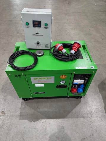 Thunder T9000Full Diesel aggregaat generator 7,5 kVA ACTIE, Nieuw, 5 tot 10 kVA, Dieselolie, Geluidgedempt