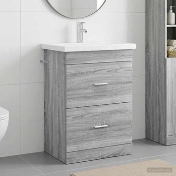 vidaXL Badkamermeubelset Grijs Sonoma 61 x 40 x 84,5 cm, Verzenden, Nieuw