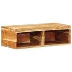 vidaXL Tv-meubel wandmontage 60x30x19 cm massief acaciahout, Huis en Inrichting, Woonaccessoires | Cd- en Dvd-rekken, Verzenden