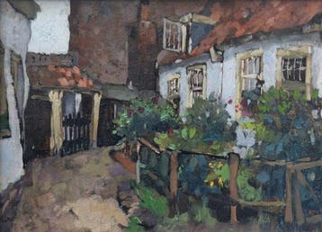 Willem van der Nat (1864-1929) - NO RESERVE - Een straatje, Antiek en Kunst, Kunst | Schilderijen | Klassiek