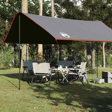 vidaXL Kampeerluifel waterdicht 430x380x210 cm grijs en, Caravans en Kamperen, Verzenden, Nieuw, Tot en met 2