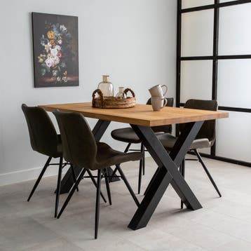 Set industriële X-poten, metaal, 72cm hoog, Overige plaatsen, Ophalen of Verzenden, Nieuw in verpakking, Stoel
