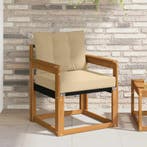 vidaXL Tuinbank Massief Acaciahout en Textilene Naturel, Tuin en Terras, Tuinsets en Loungesets, Verzenden, Nieuw